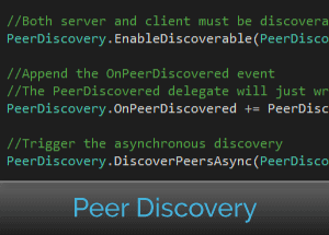 Easy network peer discovery using C# network library